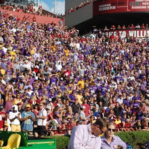 Pirate Nation made its presence known in a corner of Williams-Brice Stadium. (Photo by Al Myatt)