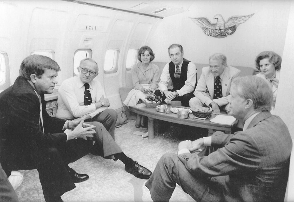 Sen. Robert Morgan on Air Force One during Jimmy Carter Presidency